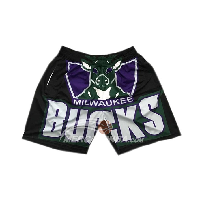 Pantaloni Milwaukee Bucks Mitchell & Ness Big Face Verde